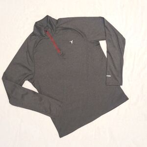 Old Navy Athletic 1/4 Zip Long Sleeve Pullover Shirt Gray Sz Med Men's
